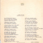 Lletra mecanografiada de "Què volen aquesta gent?" d'abans de 1968, amb el títol original "A trenc d'alba".
