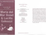 Programa de mà del concert a la Plaça del Rei  de l'estiu del 1998, amb Lucilla Galeazzi