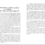 Programa de mà, amb presentació a càrrec de Damià Huguet, del recital de Maria del Mar Bonet a Campos, Mallorca, el 16 d'agost del 1987, on presentà el disc "Gavines i Dragons"